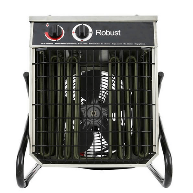 Veab Robust H9 Hochtemperatur Heizlüfter aus Edelstahl, wandmontiert, ideal für Hitzebelastung.