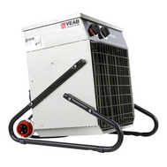 Veab Robust H9 Hochtemperatur Heizlüfter, Edelstahl-Wandmontage, spritzwassergeschützt, 9 kW Leistung.