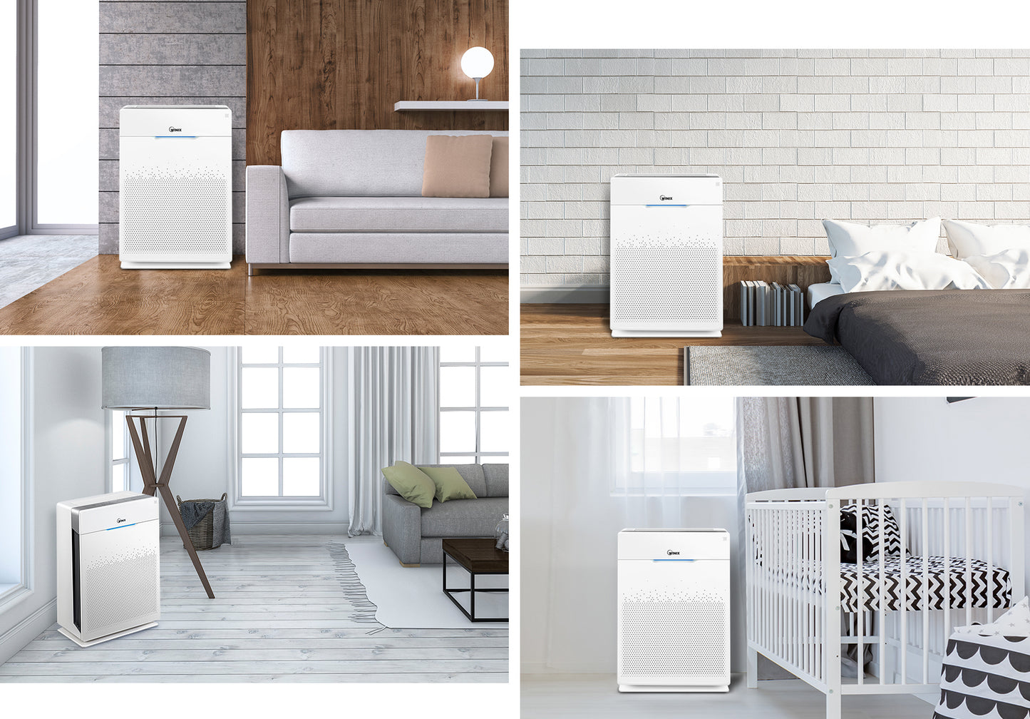 Winix ZERO Pro Luftreiniger in schwarz mit HEPA-Filter der Klasse H13, geeignet für Räume bis 121 m².