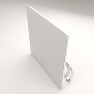 ZenSwiss Niedrigenergie-Infrarotheizung 260W, elegantes mattes Design in 54x54 cm, geeignet für Decken- und Wandmontage.