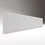 ZenSwiss Deluxe Infrarotpanel in Matt Weiss, 30x170 cm, an der Decke montiert für effiziente Heizleistung.