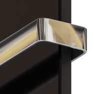 ZenSwiss furo Handtuchtrockner in matt schwarz, 42 x 160 cm, flaches Design mit integrierter Touch-Steuerung.